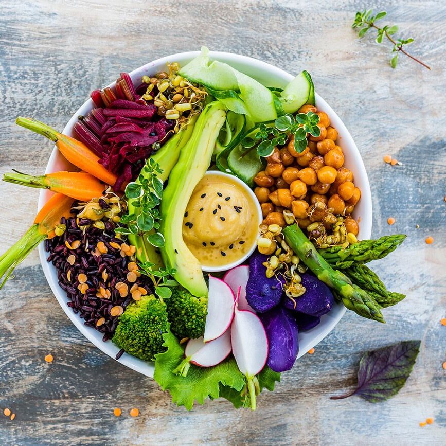 Buddha bowl, healthy and balanced food.